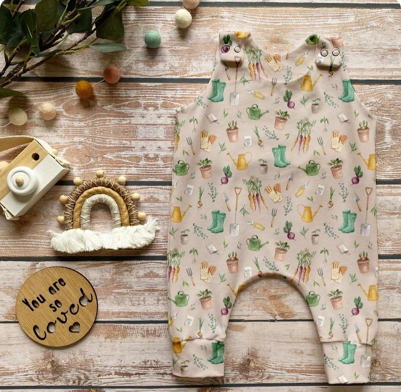 Baby Boys Sleeveless Carrots Water Farm Footie Rompers Preorder