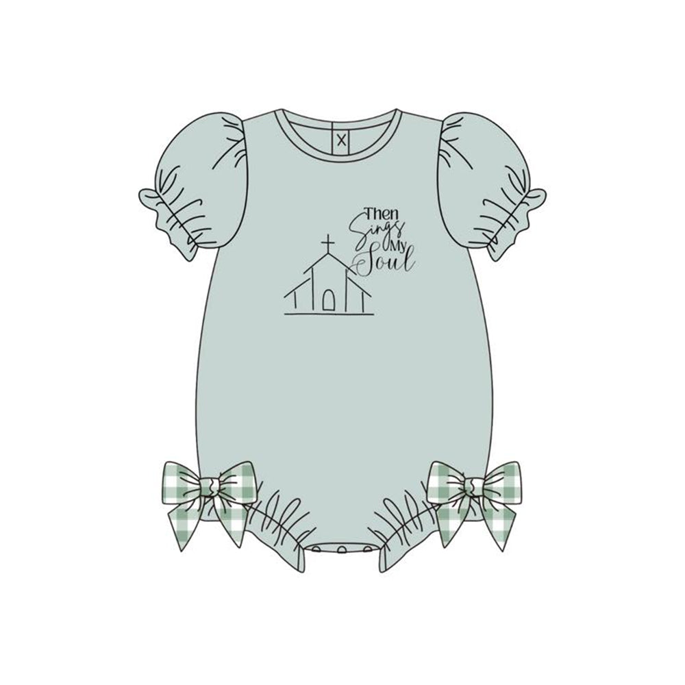 Baby Girls Church Then Sings My Love Bows Ruffle Rompers Preorder