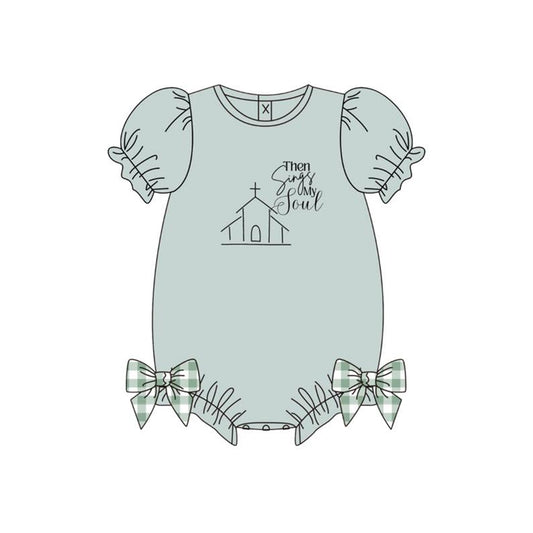 Baby Girls Church Then Sings My Love Bows Ruffle Rompers Preorder