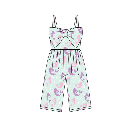 Baby Girls Strap Colorful Mermaid Fishes Pants Jumpsuits Preorder
