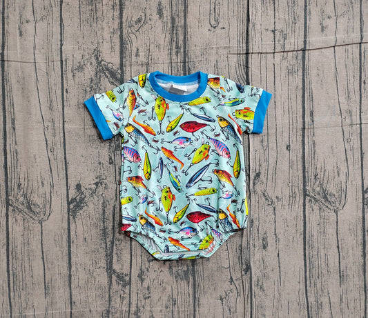 Baby Boys Short Sleeve Fishing Hunting Rompers