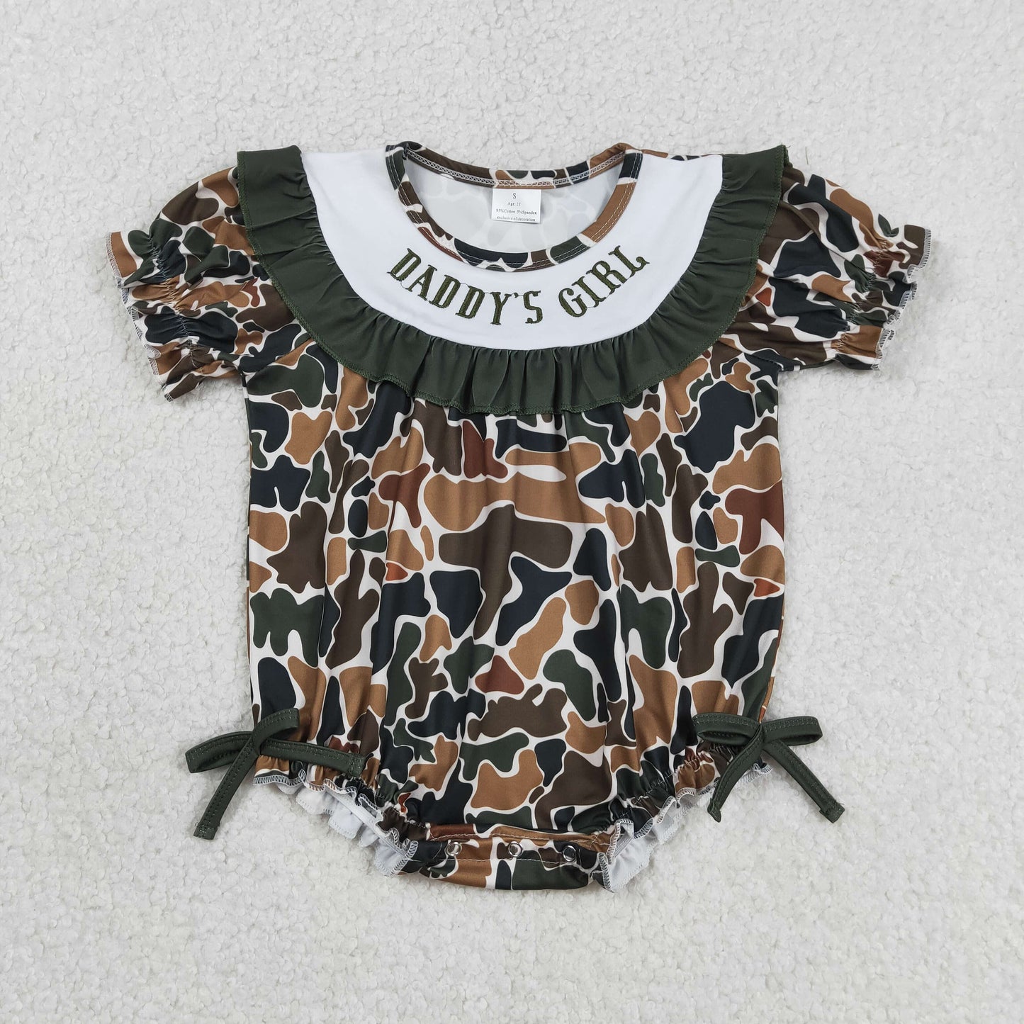 Sibling Embroidery Mama's & Daddy's Boys & Girls Southern Camo Rompers