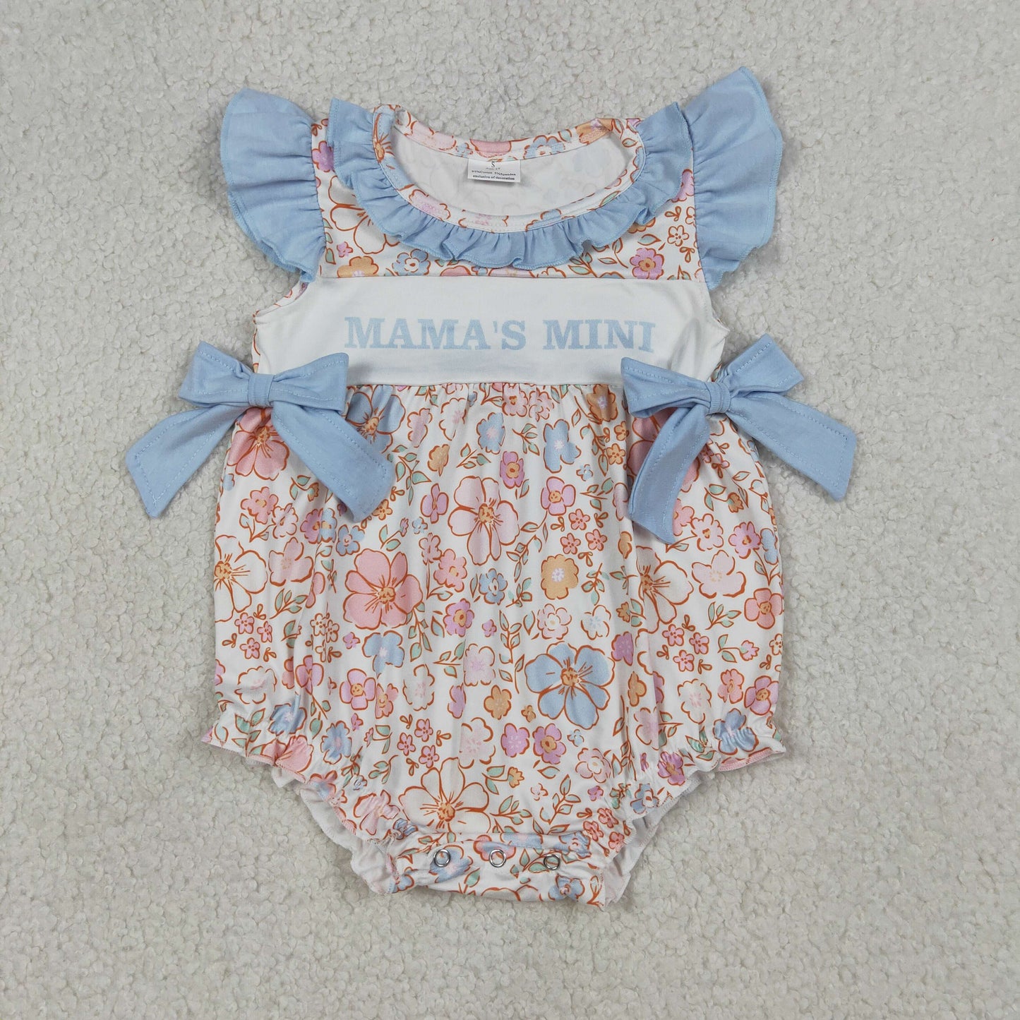 Sibling Baby Girls Flowers Mama's Mini Ruffle Romper Scallop Tunic Short Clothes Sets