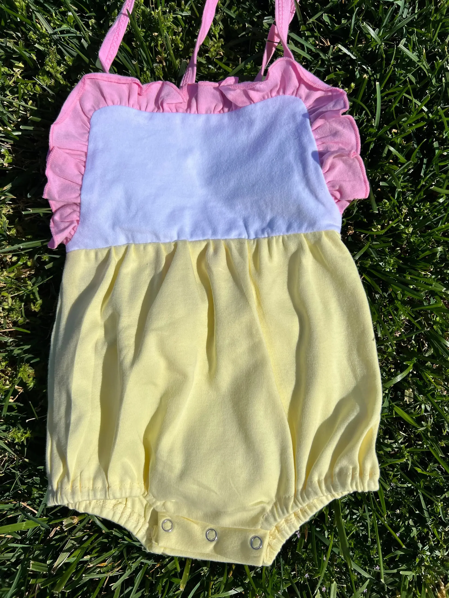 Baby Girls Strap Ruffle Rompers Preorder