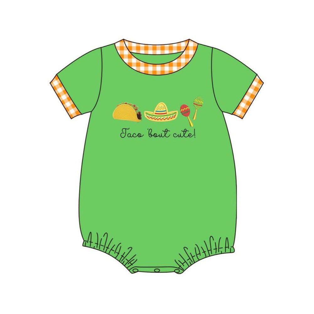 Baby Boys Green Short Sleeve Jaco Bout Cute Candy Romper Preorder