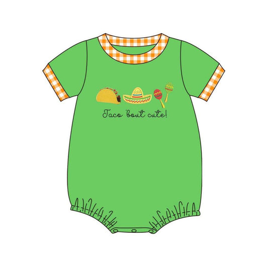 Baby Boys Green Short Sleeve Jaco Bout Cute Candy Romper Preorder
