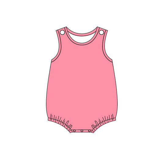 Baby Girls Pink Sleeveless Sleeve Ruffle Rompers Preorder