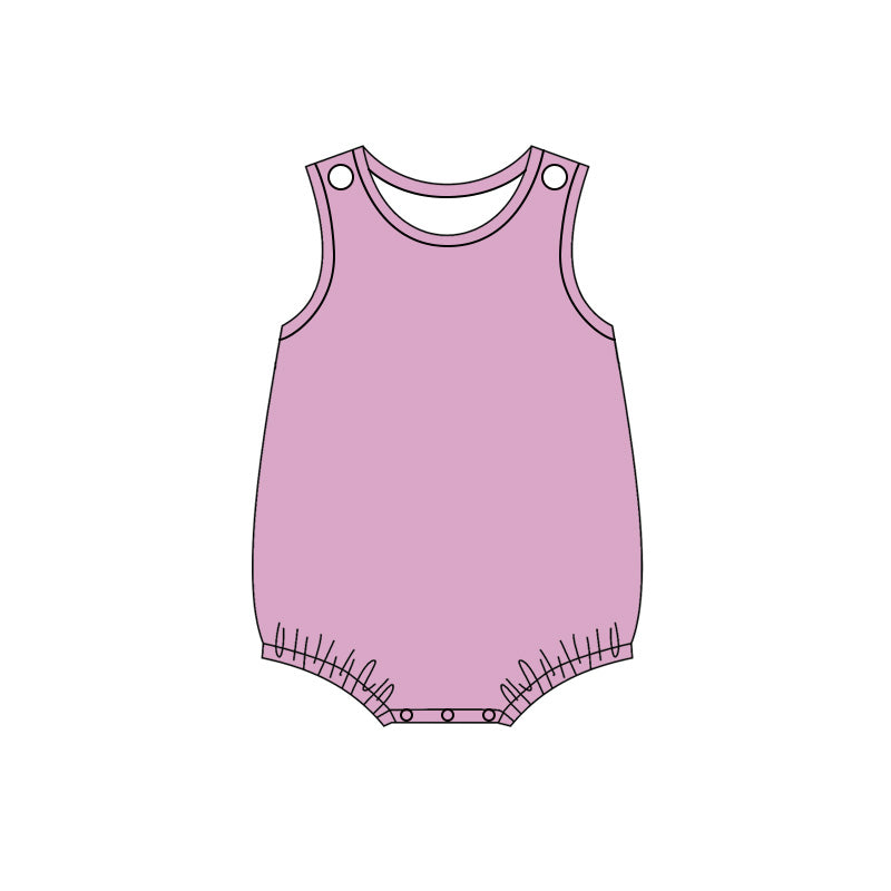Baby Girls Lavender Sleeveless Sleeve Ruffle Rompers Preorder