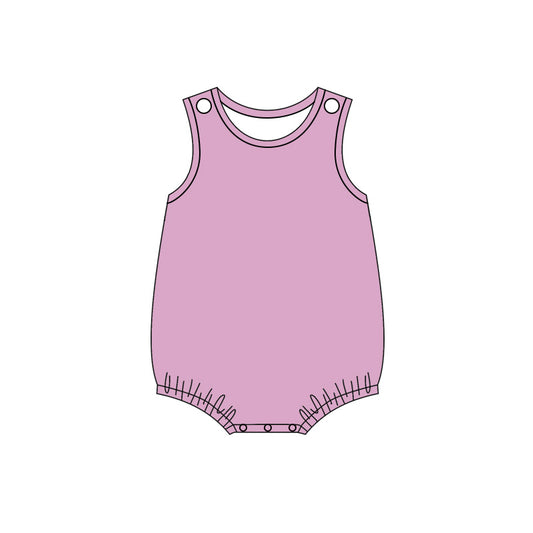 Baby Girls Lavender Sleeveless Sleeve Ruffle Rompers Preorder