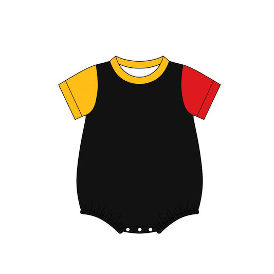 Baby Boys Short Sleeve Patchwork Rompers Preorder
