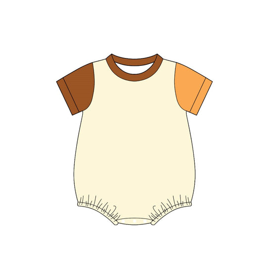 Baby Boys Short Sleeve Patchwork Rompers Preorder
