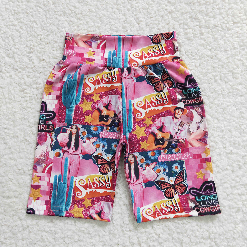 Sibling Baby Kids Girls Biking Butterfly Leopard Summer Shorts