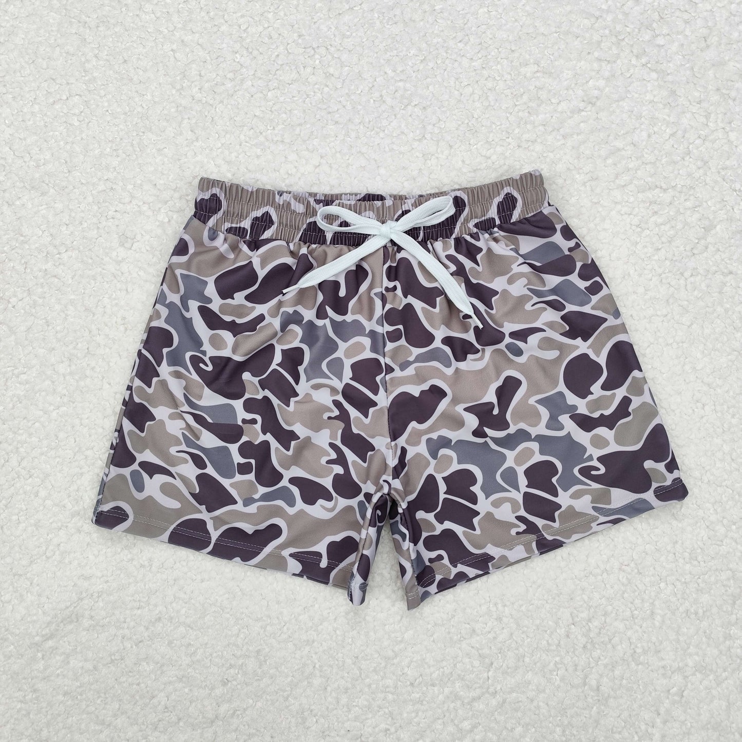 Sibling Baby Boys Western Camo Print Summer Trunks Swimsuits Swimwears