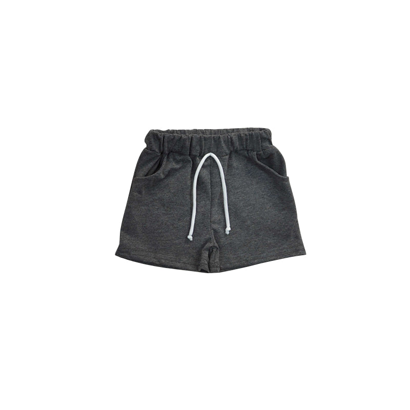 Baby Boys Summer Dark Grey Pockets Cotton Bottoms Shorts preorder