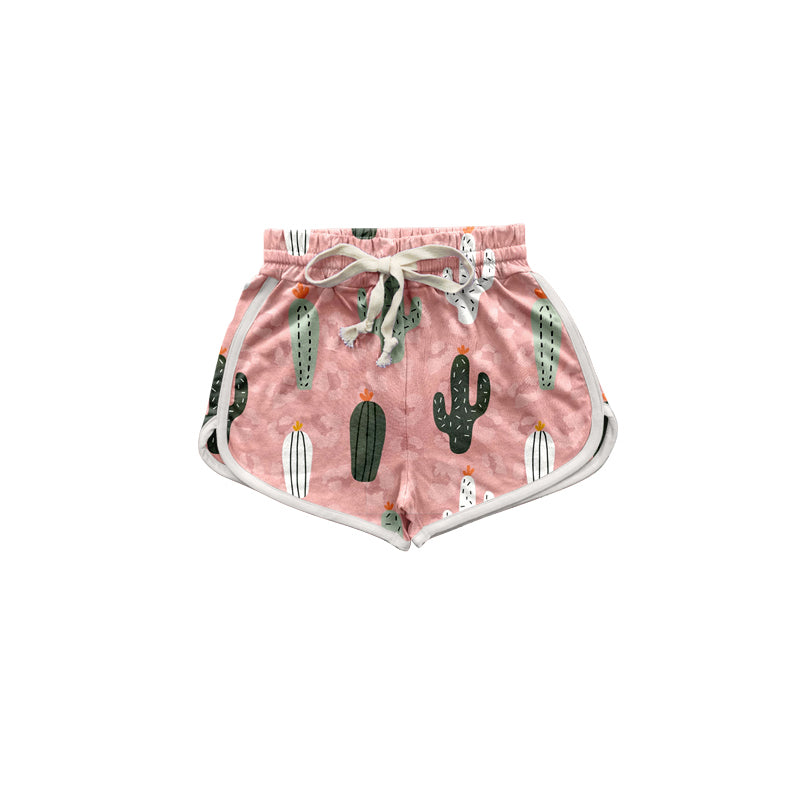 Baby Girls Western Pink Cactus Summer Shorts Bottoms Preorder