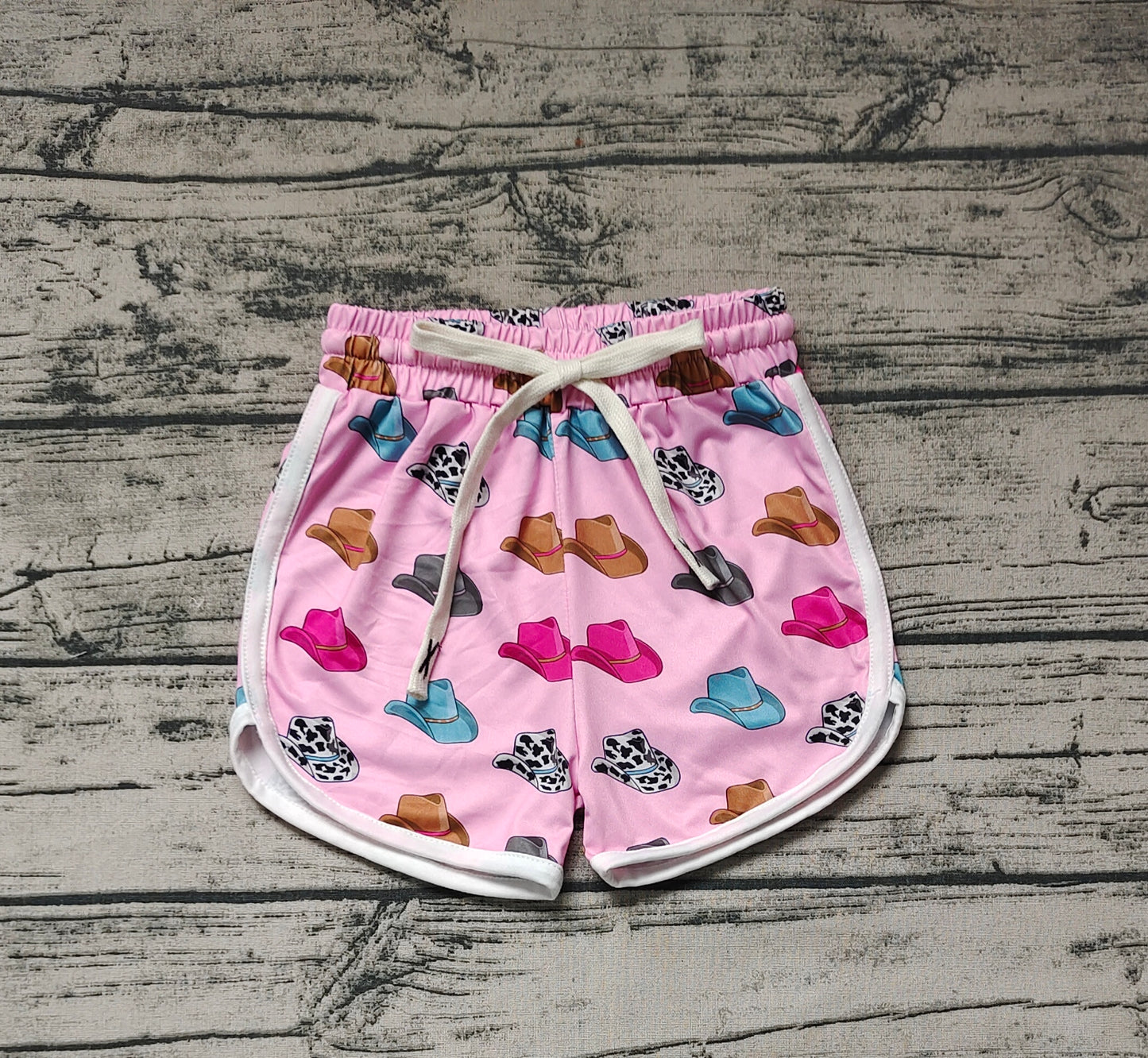 Baby Girls Pink Hats Western Shorts
