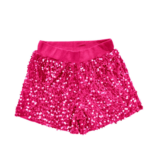 Baby Girls Dark Pink Sequin Summer Shorts preorder
