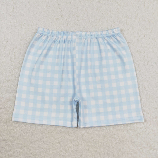 Baby Boys Light Blue Checked Shorts Bottom