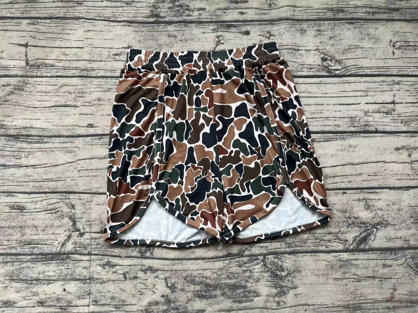 Adult Women Brown Camo Bottoms Shorts