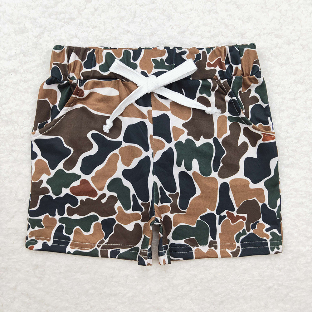 Sibling 11 Colors Baby Boys Southern Camo Pockets Shorts Bottom(shorter)