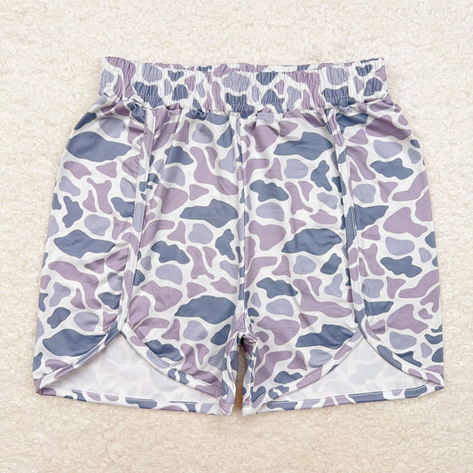 Family Baby Girls Boys Grey Camo Summer Shorts Bottoms
