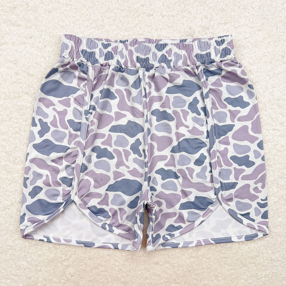 Adult Women Grey Camo Summer Shorts