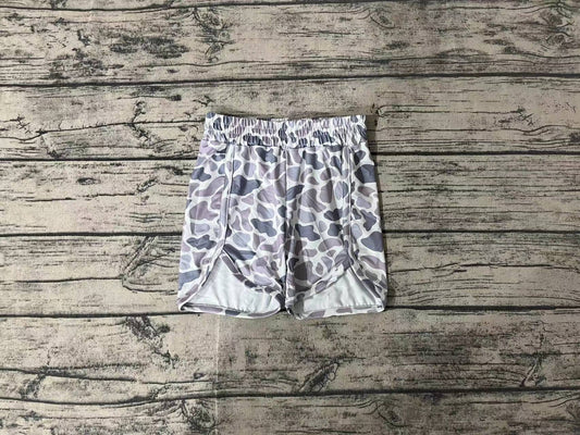 Adult Women Grey Camo Summer Shorts