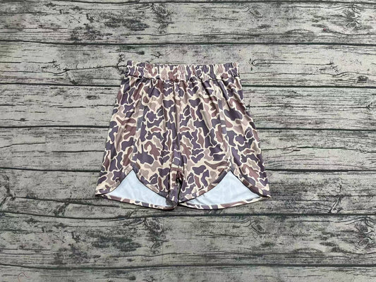 Adult Women Grey Camo Hunting Summer Shorts