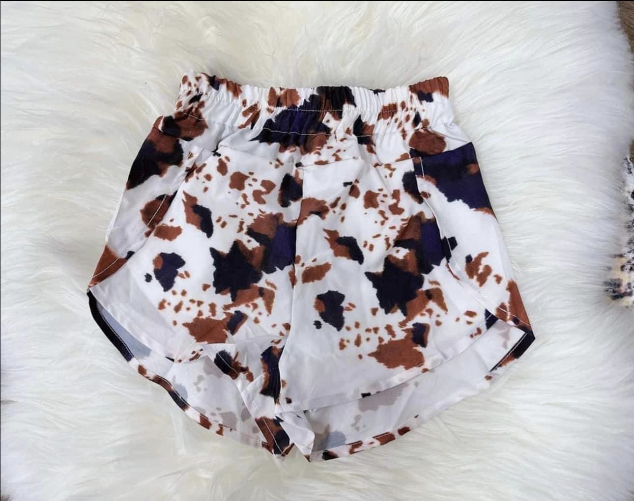 Baby Girls Western Cowhide Summer Shorts Bottoms Preorder