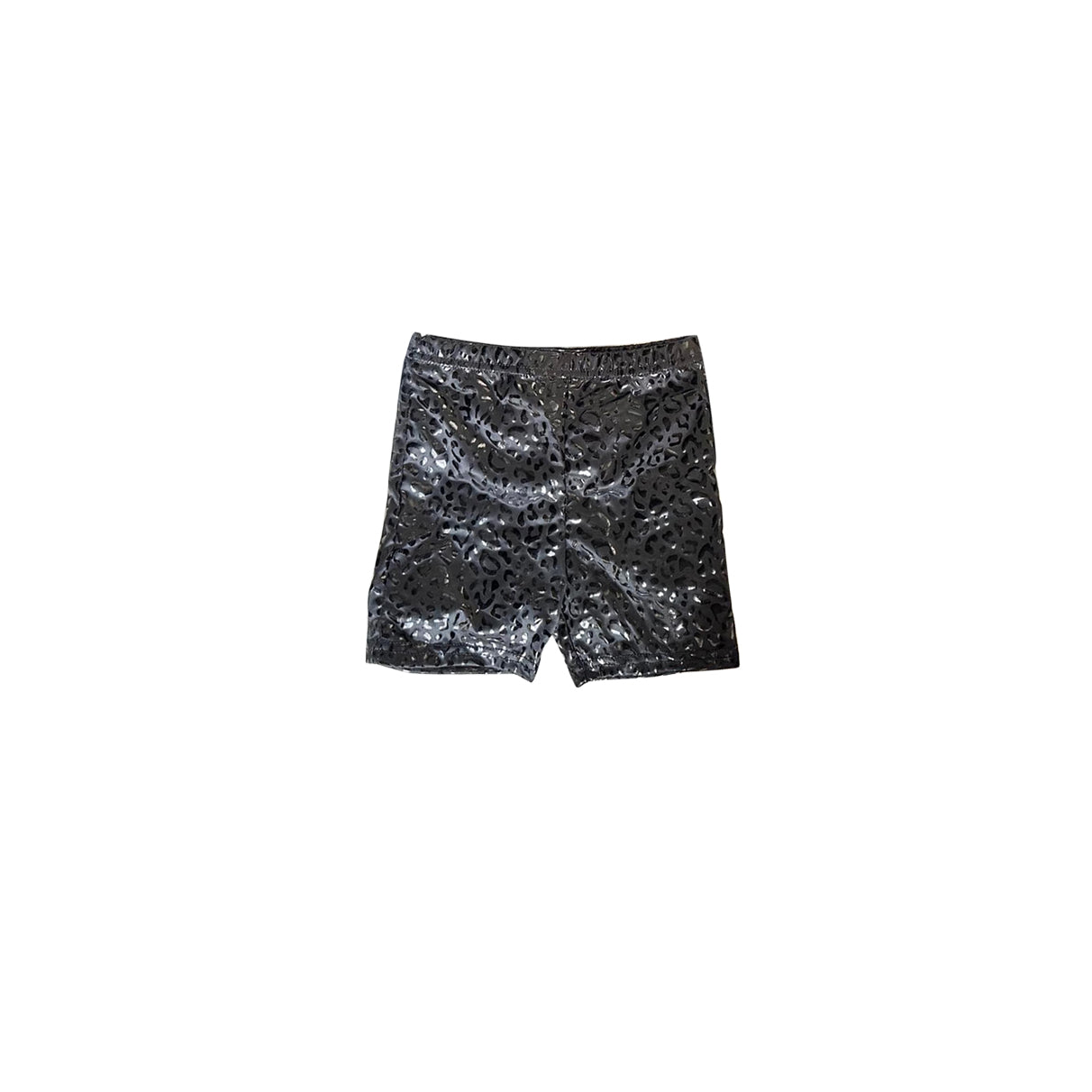 Baby Girls Black Leopard Leather Shorts Bottoms Preorder