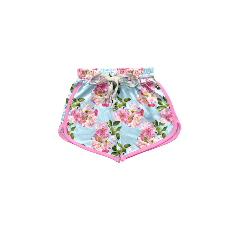 Baby Girls Pink Flowers Ruffle Summer Shorts Bottoms Preorder