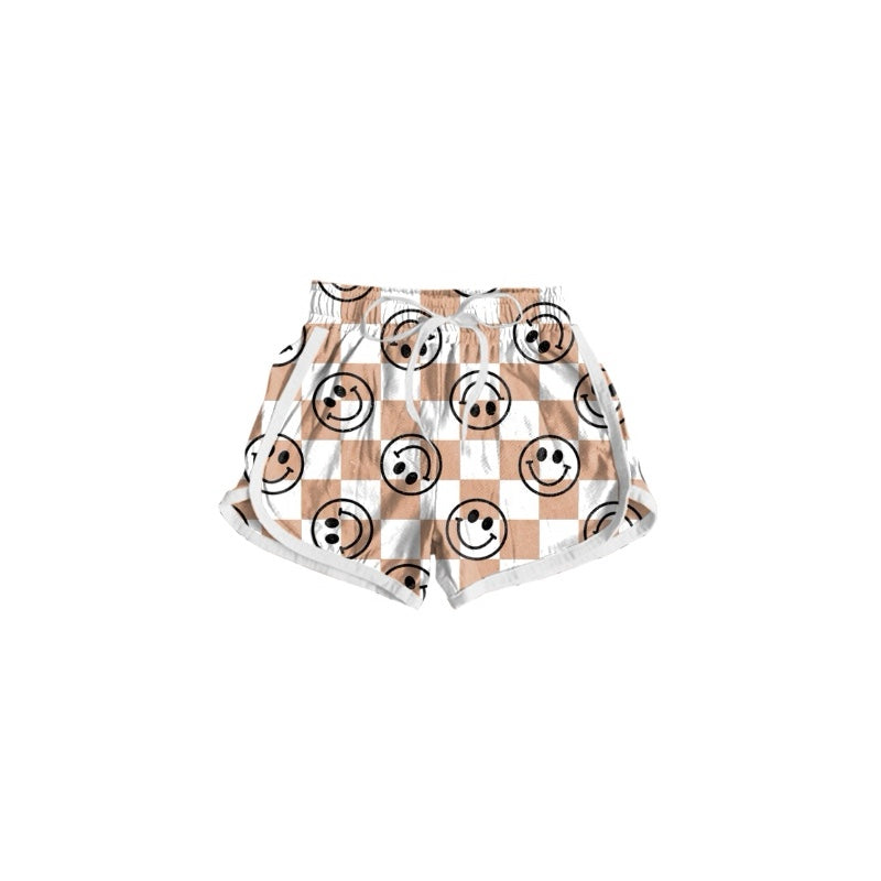 Baby Girls Smile Khaki Checkered Summer Shorts Bottoms Preorder