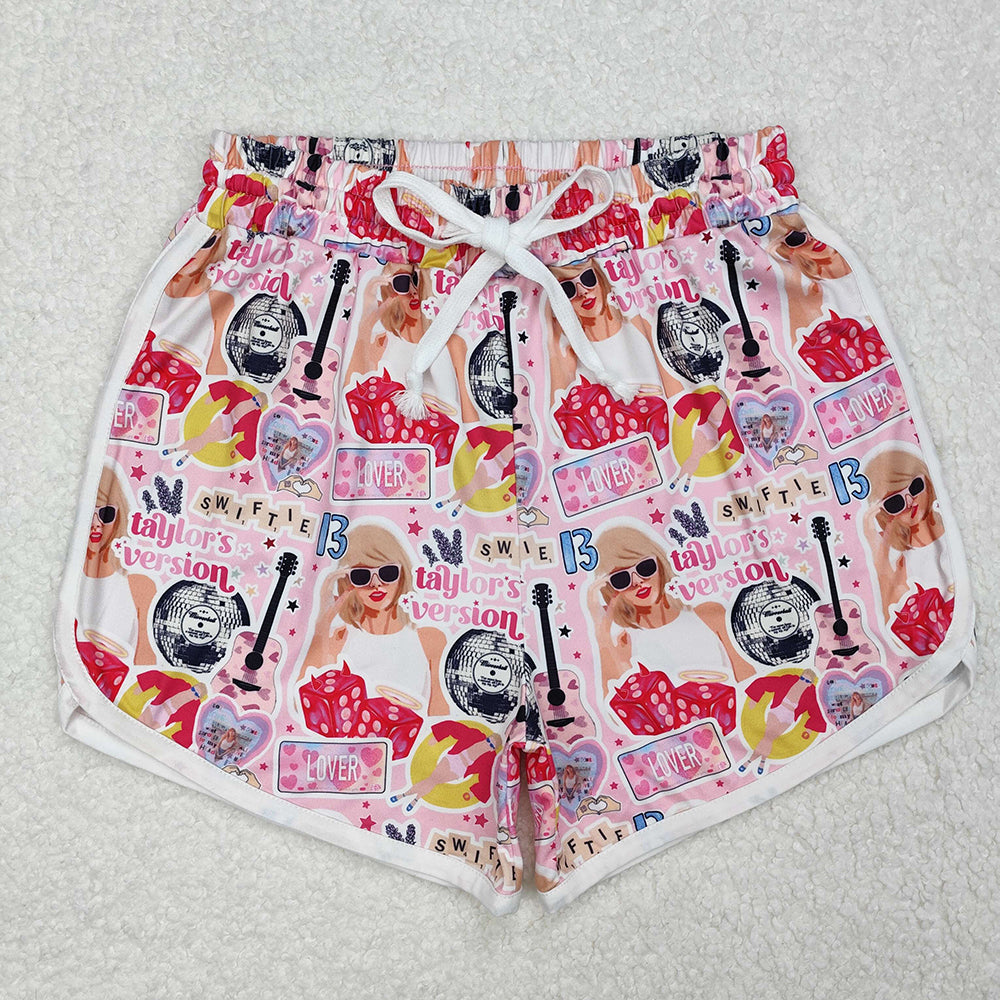 Mommy and Me Adult Baby Girls Pink Singer Lover Shorts Bottoms