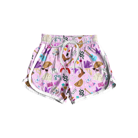 Adult Women Lavender Singer Butterfly Summer Shorts Preorder