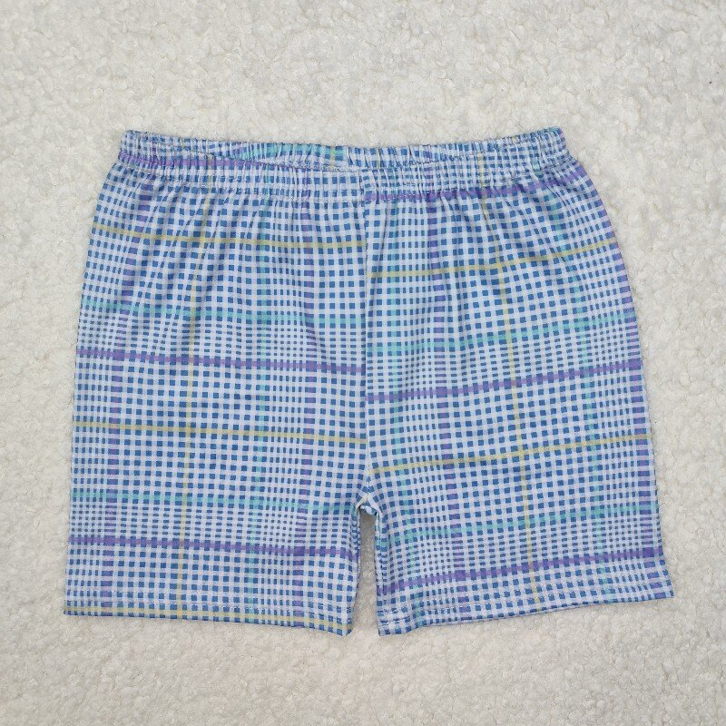 Baby Boys Summer Blue Checked Shorts Bottom