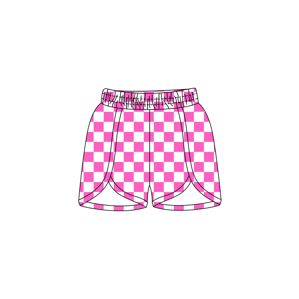 Baby Girls Pink Checkered Shorts Bottoms Preorder