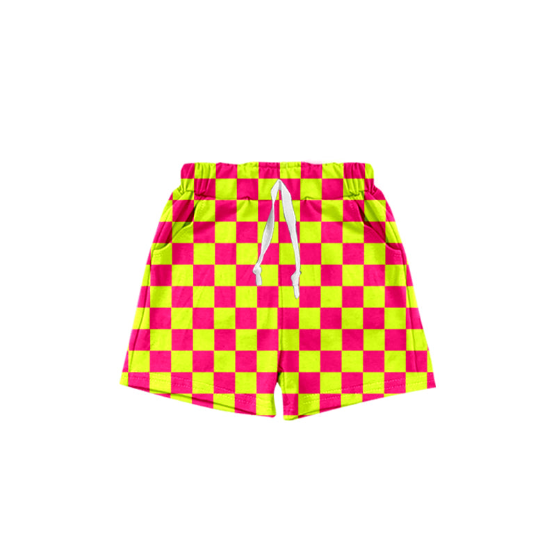 Baby Boys Red Checkered Shorts Bottoms Preorder
