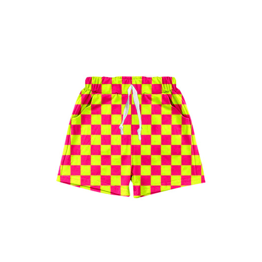 Baby Boys Red Checkered Shorts Bottoms Preorder
