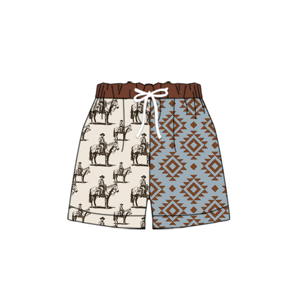Baby Boys Western Horse Aztec Trunks Preorder