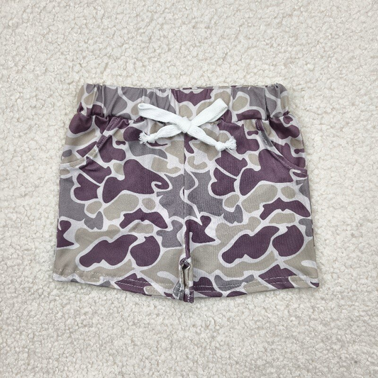 Baby Boys Southern Dark Khaki Camo Pockets Shorts Bottom