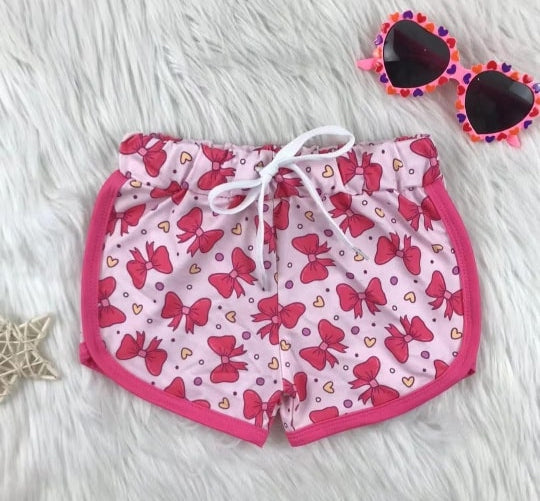 Baby Girls Pink Bows Hearts Shorts Bottoms Preorder