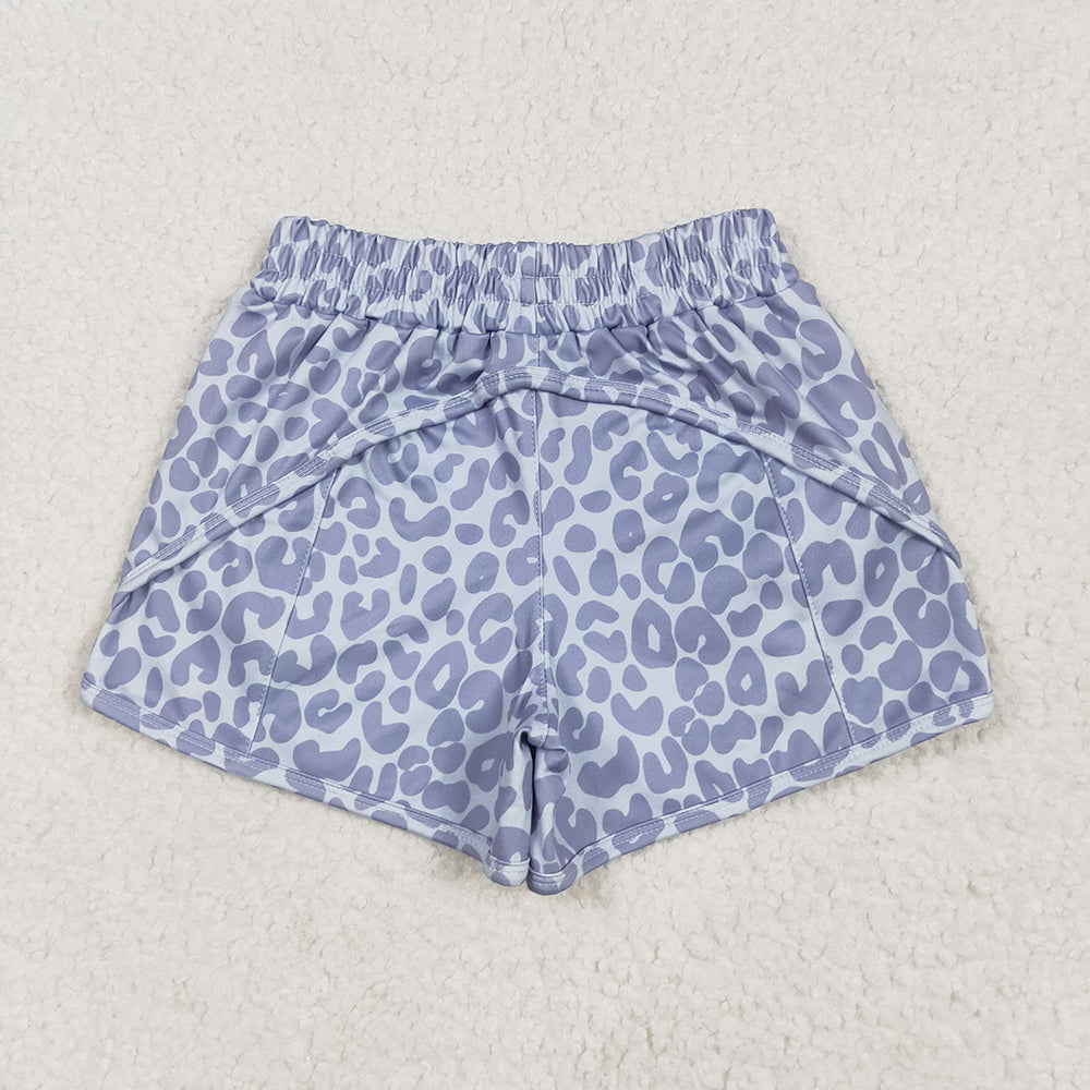 Baby Girls Gray Camo Yoga Shorts Bottoms