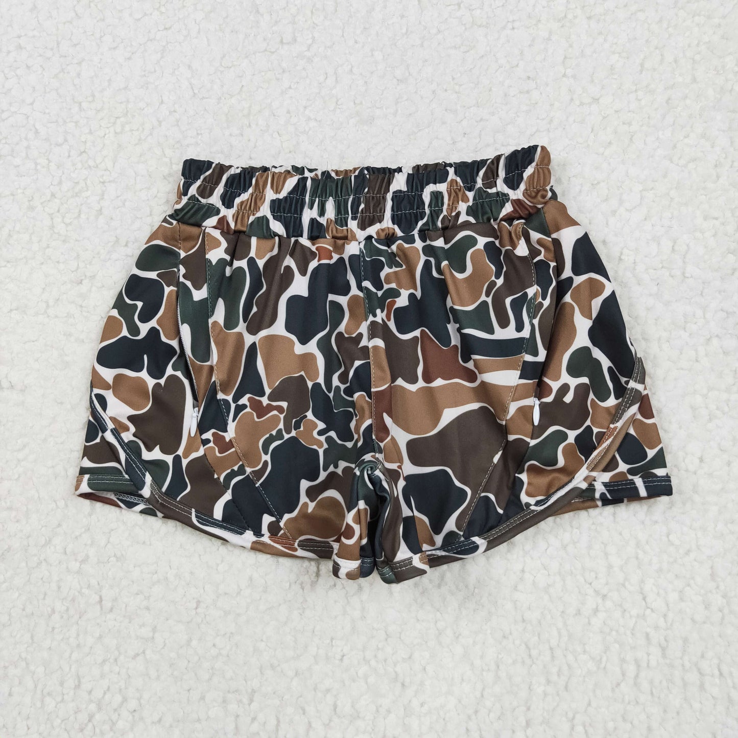 Sibling Baby Girls Leopard Yoga Athletic Shorts Bottoms