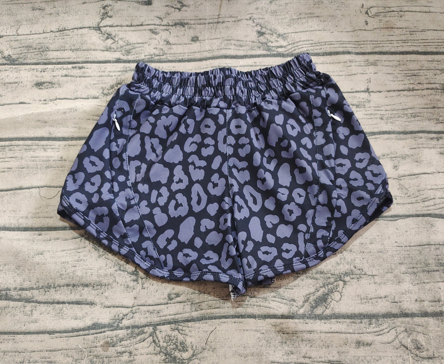 Baby Girls Black Leopard Yoga Shorts Bottoms