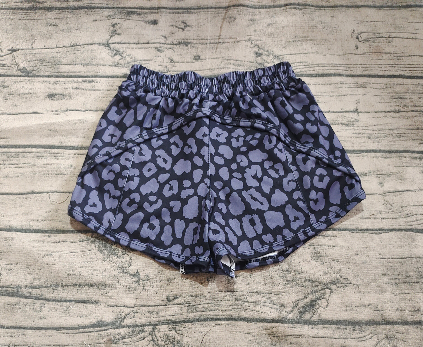 Baby Girls Black Leopard Yoga Shorts Bottoms
