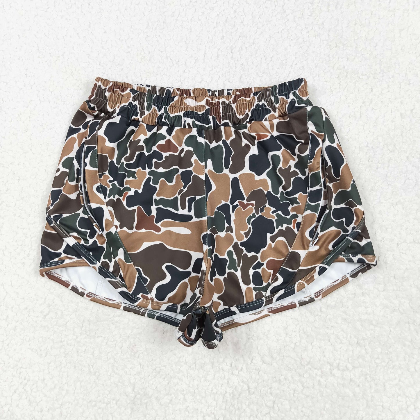 Sibling Adult Women Western Camo Leopard Yoga Summer Shorts