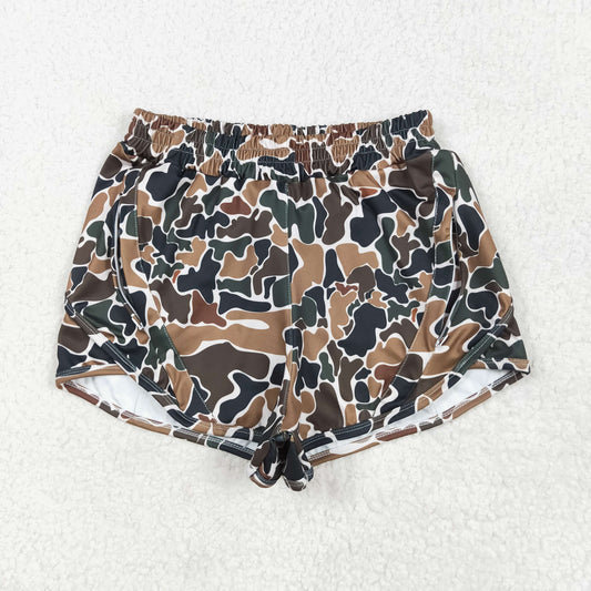 Sibling Adult Women Western Camo Leopard Yoga Summer Shorts