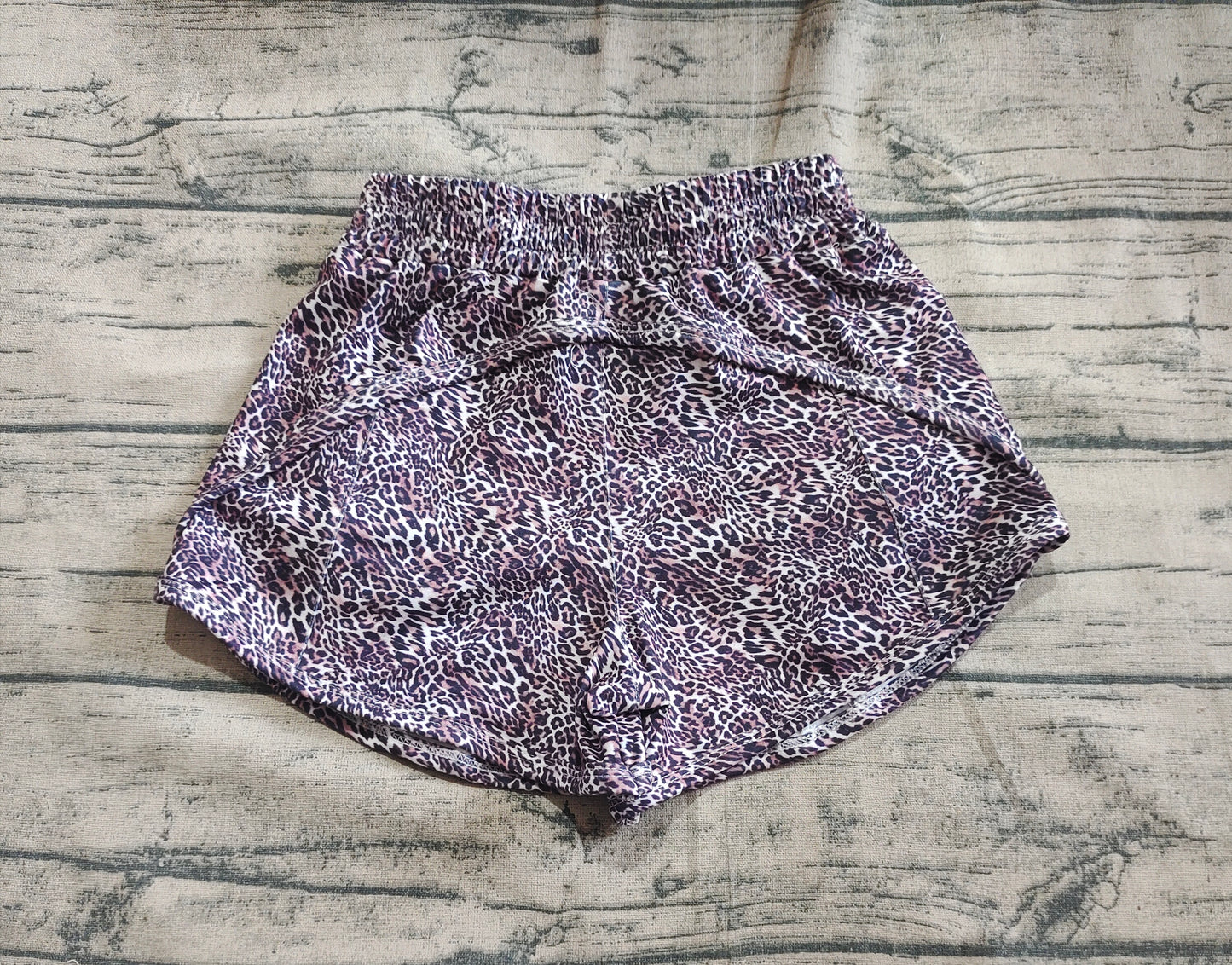 Baby Girls Black Leopard Yoga Shorts Bottoms