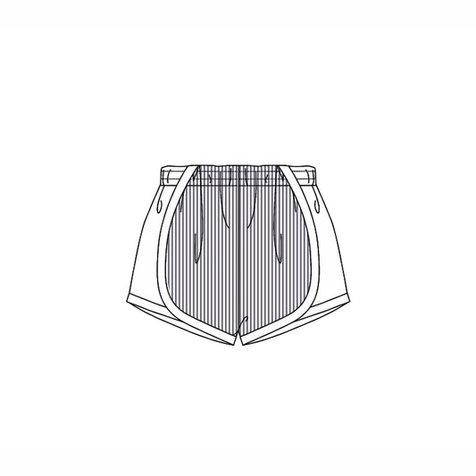 Baby Girls Gray Stripe Shorts Bottoms Preorder