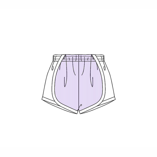 Baby Girls Lavender Stripe Shorts Bottoms Preorder